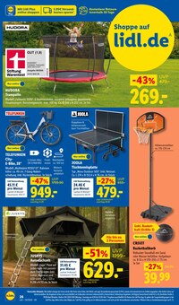 Tischtennisplatte im Lidl Prospekt "LIDL LOHNT SICH" mit 72 Seiten (Fürth)