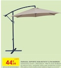 Parasol déporté non rotatif 2,7M marron dans le catalogue Intermarché Hyper