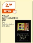 BASTELKALENDER 2025 von MÜLLER im aktuellen Müller Prospekt für 2,49 €