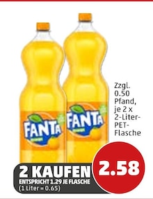 Fanta von FANTA, COCA-COLA oder SPRITE im aktuellen Penny-Markt Prospekt für 2.58€