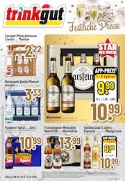 Trinkgut Prospekt "Aktuelle Angebote", 12 Seiten, 08.12.2025 - 08.12.2025 Aktueller Trinkgut Prospekt, "Aktuelle Angebote", mit Angeboten der Woche, gültig von 08.12.2025 bis 08.12.2025