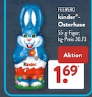 kinder-Osterhase von Ferrero im aktuellen ALDI SÜD Prospekt für 1,69 €