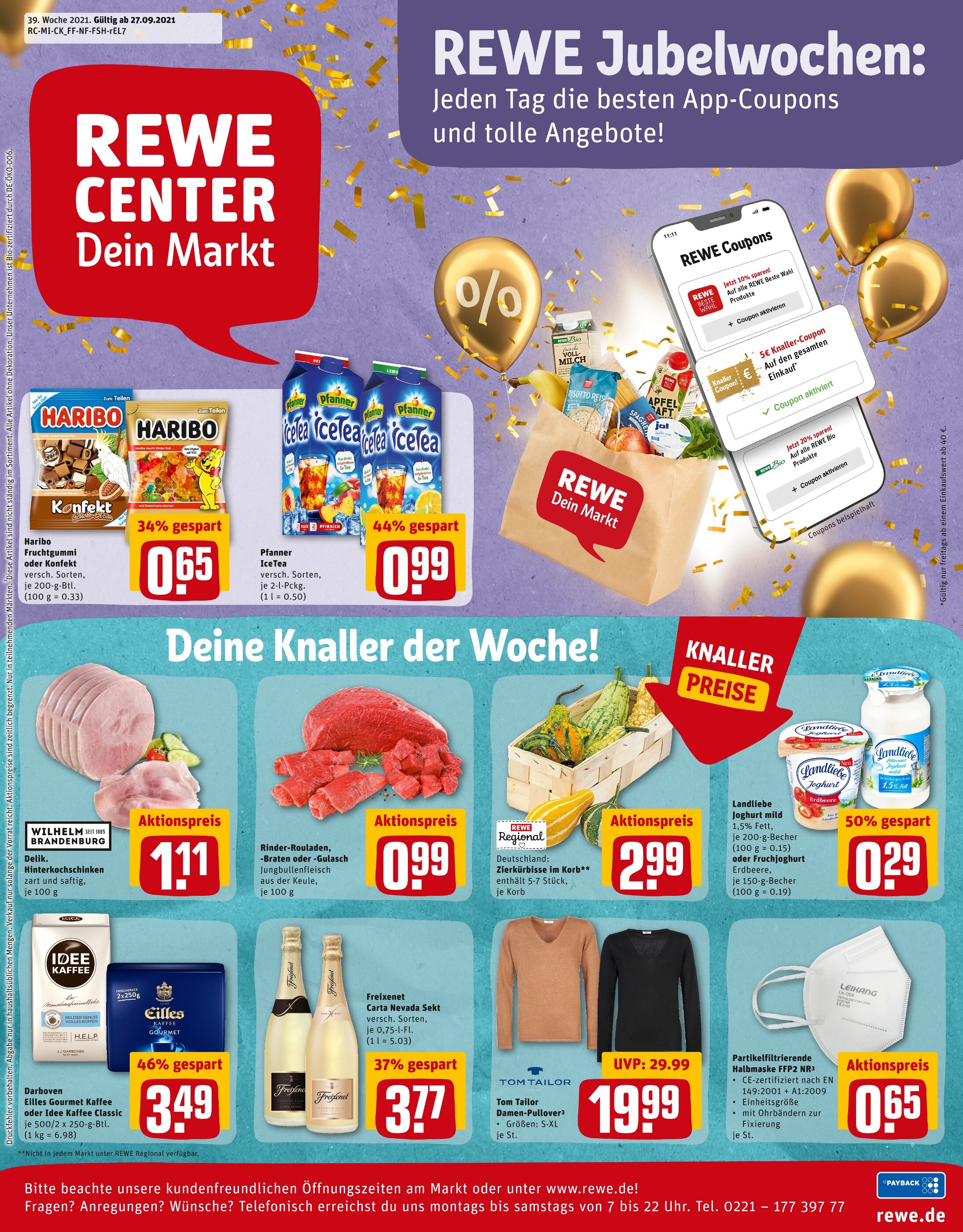 REWE Prospekt für Rodenbach mit 29 Seiten REWE Prospekt für Rodenbach: "Angebote im Markt", 29 Seiten, 27.09.2021 - 02.10.2021