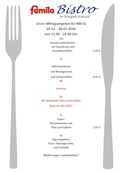 Aktueller famila Nordost Supermarkt Prospekt in Stralsund und Umgebung, "Aktuelle Angebote" mit 1 Seite, 29.12.2025 - 03.01.2026