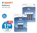 Batterien AA von V-MARKT im aktuellen V-Markt Prospekt für 1,99 €