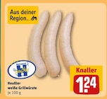 REWE - Weiße Grillwürste Angebot im Prospekt Weiße Grillwürste bei REWE im Prospekt "" für 1,24 €