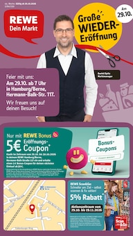 REWE Prospekt der Woche "Dein Markt" Seite 1, 26.10.2026 bis 31.10.2026 für Hamburg Aktueller REWE Prospekt "Dein Markt" Seite 1 von 32 Seiten für Hamburg
