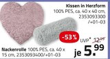 Aktuelles Kissen in Herzform Angebot bei ROLLER in Ingolstadt ab 5,99 €