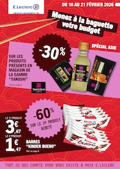 Prospectus E.Leclerc à Incarville, "Menez à la baguette votre budget", 48 pages de promos valables du 10/02/2026 au 21/02/2026