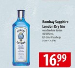 Bombay Sapphire London Dry Gin Angebote bei famila Nordost Langenhagen für 16,99 €