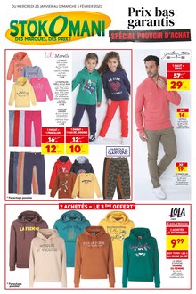 Promotion Bébé dans le prospectus Stokomani, valable du 25/01/2023 au 05/02/2023 Promo Bébé dans le catalogue Stokomani du moment à la page 1