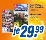 Paw Patrol: Der Kinofilm oder Minecraft Angebote von Nintendo Switch bei expert Hildesheim für 29,99 €