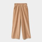 Pantalon chaud paper bag velours côtelé marron fille dans le catalogue La Halle