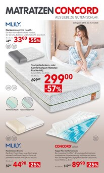 Kissen im aktuellen Matratzen Concord Prospekt (Stuttgart) Kissen im Matratzen Concord Prospekt "AUS LIEBE ZU GUTEM SCHLAF" mit 9 Seiten (Stuttgart)
