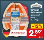 Aktuelle Wurst Angebote bei Netto Marken-Discount in Hagen (Stadt der FernUniversität) Aktuelles Schinkenfleischwurst geräuchert Angebot bei Netto Marken-Discount in Hagen (Stadt der FernUniversität) ab 2,89 €