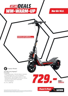 Motorrad im MediaMarkt Saturn Prospekt "LET'S GO! DEALS WM-WARM-UP" mit 32 Seiten (Frankfurt (Main))