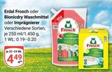 Waschmittel oder Imprägnierer im Angebot bei GLOBUS in Homburg Waschmittel oder Imprägnierer Angebote von Erdal Frosch oder Bionicdry bei GLOBUS Homburg für 4,49 €