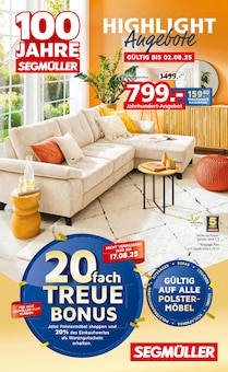 Polstermöbel Angebot im Segmüller Prospekt, gültig von 19.07.2025 bis 02.08.2025 Polstermöbel Angebot im aktuellen Segmüller Prospekt auf Seite 1