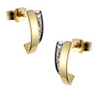 Boucles d'oreilles en or jaune et rhodié diamants en promo chez E.Leclerc Saint-Denis à 255,00 €