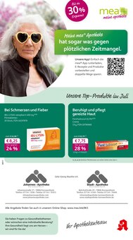 Aktueller mea - meine apotheke Prospekt "Unsere Juli-Angebote" Seite 1 von 4 Seiten