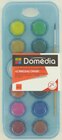 Boîte de 12 pastilles d'aquarelle + 1 pinceau - DOMÉDIA en promo chez Intermarché Béziers à 2,29 €