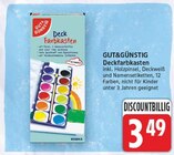 Deckfarbkasten von GUT&GÜNSTIG für 3,49 € bei E center im Angebot Deckfarbkasten von GUT&GÜNSTIG im aktuellen E center Prospekt