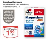 Magnesium im Angebot bei GLOBUS in Braunschweig Magnesium Angebote von Doppelherz bei GLOBUS Braunschweig für 1,99 €