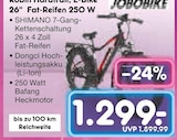 Robin Hardtail, E-Bike 26" Fat-Reifen 250 W Angebote von Jobbike bei Netto Marken-Discount Erkrath für 1.299,00 €