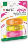 Lot de 3 clés USB Neon 2.0 16GO - EMTEC dans le catalogue Super U