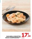 Duo Merlu Crevettes Sauce Champignons en promo chez Super U Antibes à 17,90 €