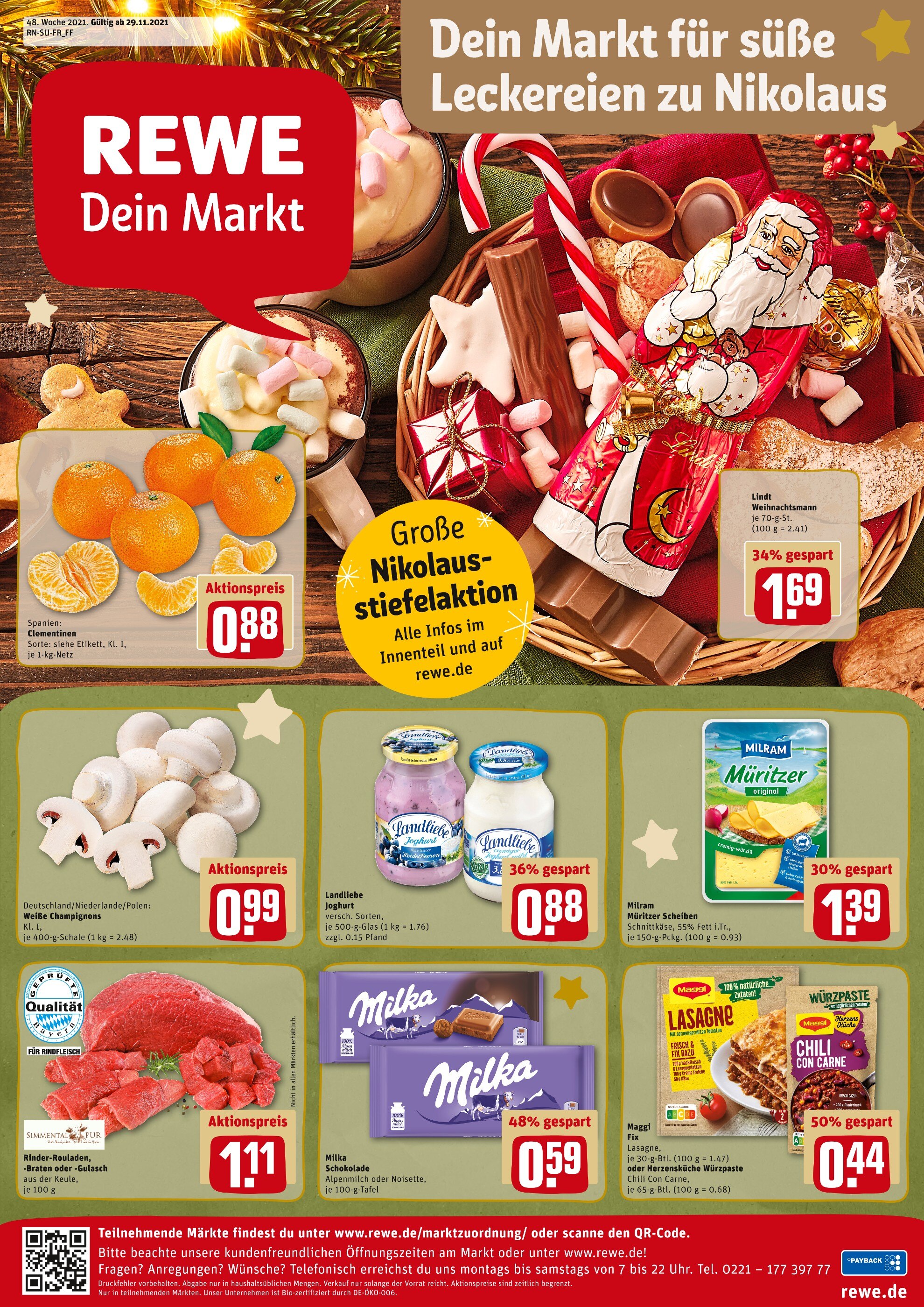 REWE Prospekt für Theisseil mit 25 Seiten REWE Prospekt für Theisseil: "Angebote im Markt", 25 Seiten, 29.11.2021 - 04.12.2021