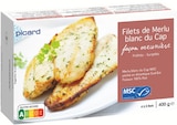 Picard Heillecourt - Promo Filets de merlu blanc du Cap façon meunière MSC Promo Filets de merlu blanc du Cap façon meunière MSC à 7,19 € dans le catalogue Picard à Heillecourt