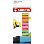 5 mini surligneurs fluo - STABILO en promo chez Carrefour Market 5 mini surligneurs fluo - STABILO dans le catalogue Carrefour Market
