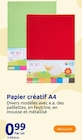 Papier créatif A4 en promo chez Action Besançon à 0,99 €