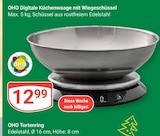 Digitale Küchenwaage mit Wiegeschüssel Angebote von OHO bei GLOBUS Leipzig für 12,99 €