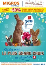 Catalogue Migros France "Fondez pour le plus grand choix de chocolats", 12 pages, à Flaine, 16/03/2020 - 12/04/2020 Prospectus Migros France "Fondez pour le plus grand choix de chocolats", 12 pages, à Flaine, 16/03/2020 - 12/04/2020
