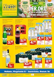 Cola im Netto Marken-Discount Prospekt in Saarbrücken Aktueller Netto Marken-Discount Prospekt mit Cola, "DER ORT, AN DEM DU IMMER AUSGEZEICHNETE PREISE FINDEST.", Seite 1