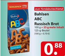 Knabberzeug im aktuellen famila Nordost Prospekt Bahlsen ABC Russisch Brot für 0,88 € bei famila Nordost im Angebot