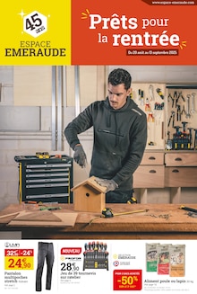 Prospectus Espace Emeraude à Gironde-sur-Dropt, "Prêts pour la rentrée", 16 pages de promos valables du 20/08/2025 au 13/09/2025