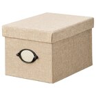 Kasten mit Deckel beige 18x25x15 cm von KVARNVIK im aktuellen IKEA Prospekt für 5,99 €