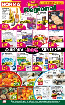 Prospectus Norma de la semaine "Votre Discounter Régional" avec 1 pages, valide du 22/01/2025 au 28/01/2025 pour Amnéville et alentours