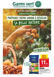 Prospectus Gamm vert, "Préparez votre jardin à révéler sa belle nature",  pages, 09/10/2024 - 20/10/2024