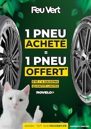 Prospectus Feu Vert à Essey-lès-Nancy, "1 pneu acheté = 1 pneu offert", 1 page, 01/03/2023 - 28/03/2023