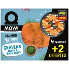 Saumon Pas Fumé Gravlax Aneth Et Baies Roses Mowi en promo chez Auchan Hypermarché Perpignan à 6,29 €
