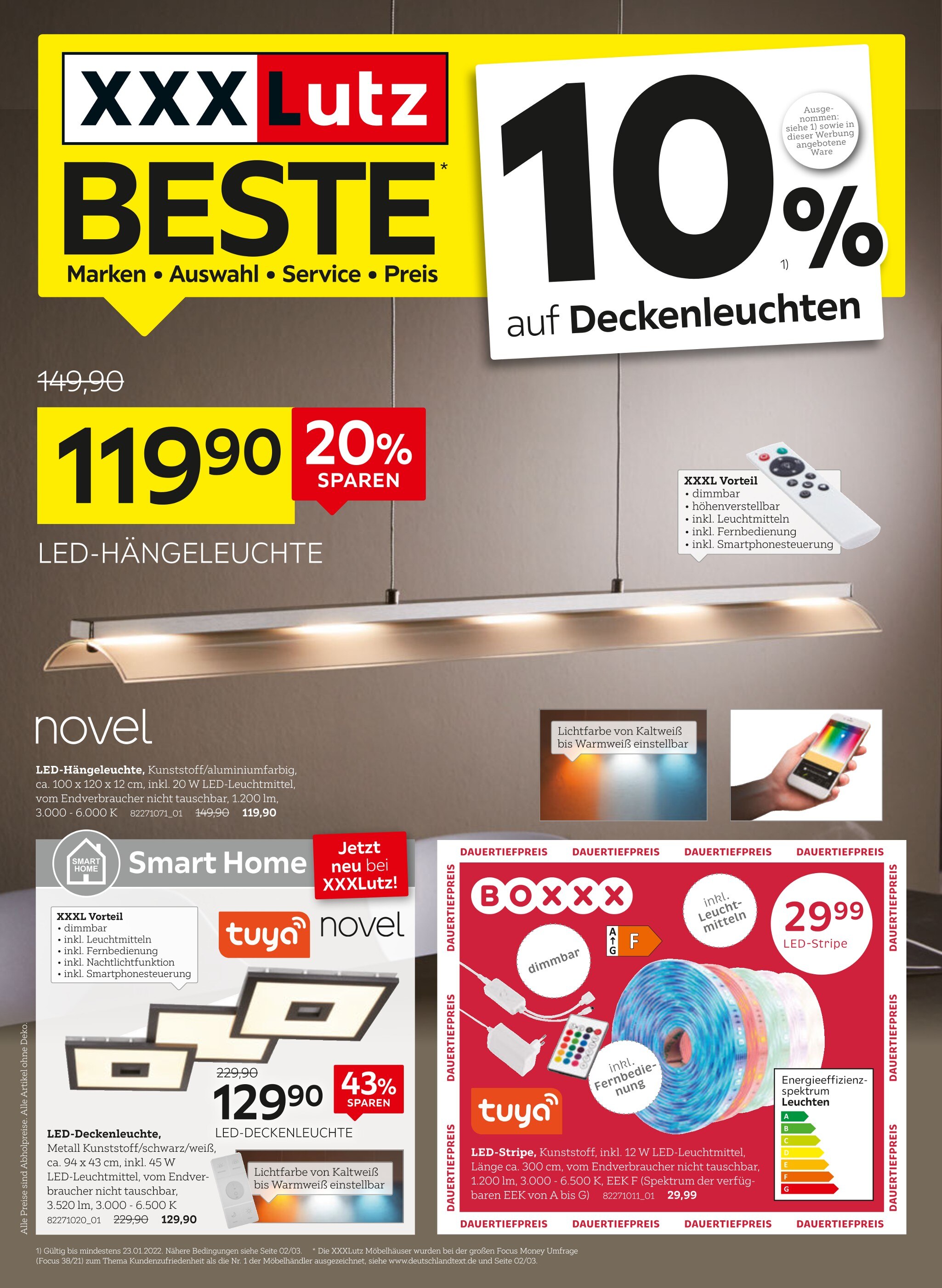 XXXLutz Möbelhäuser Prospekt für Düren mit 8 Seiten XXXLutz Möbelhäuser Prospekt für Düren: "10% auf Deckenleuchten", 8 Seiten, 10.01.2022 - 23.01.2022