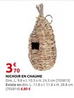 Nichoir en chaume - Rural Master à Perpignan Nichoir en chaume en promo chez Rural Master Perpignan à 3,70 €