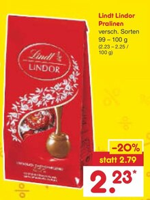 Lindor Pralinen bei Netto Marken-Discount in Rheda-Wiedenbrück Lindor Pralinen im Angebot bei Netto Marken-Discount Rheda-Wiedenbrück für 2,23 €
