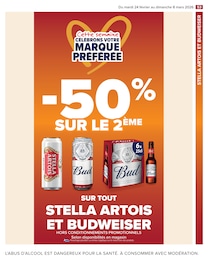 Offre Budweiser dans le catalogue Carrefour Market du moment à la page 55