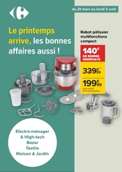 Prospectus Carrefour à Paris, "Le printemps arrive, les bonnes affaires aussi !", 1 page de promos valables du 21/03/2023 au 03/04/2023
