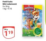 Mini-Leberwurst im Angebot bei GLOBUS in Ludwigshafen Mini-Leberwurst Angebote von Ferdi Fuchs bei GLOBUS Ludwigshafen für 1,19 €